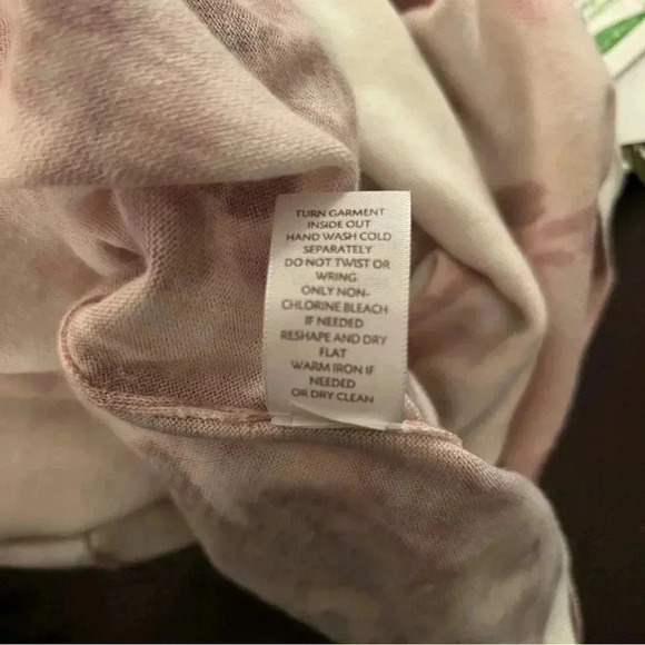 J. Jill V-Neck Deep Mauve Pale Pink Paint Splatter Long Sleeve Sweater Small - Picture 13 of 13